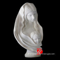 marble carved bust sculpture of mother and child